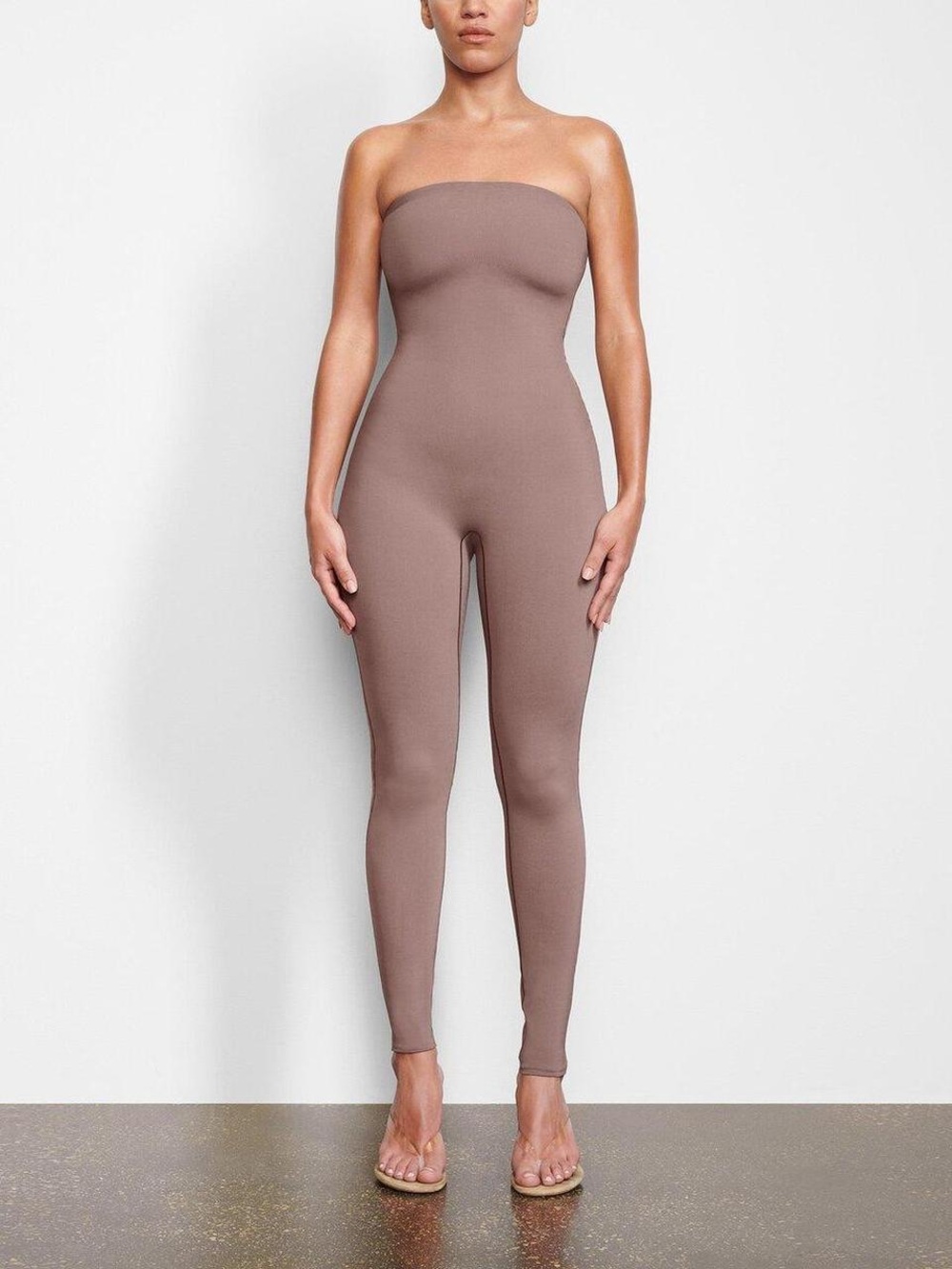 SKIMS All-in-one Strapless Onesie - Umber